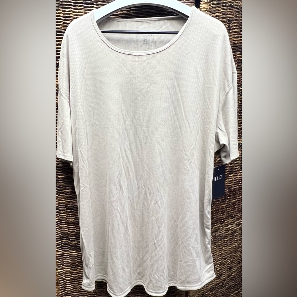 BYLT-‎ Mens Ribbed T Shirt Drop Off, 3XL, New with tags